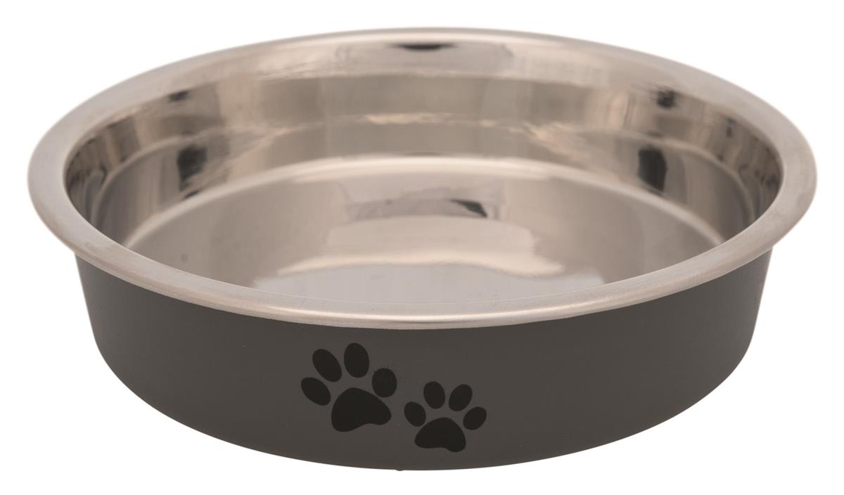 Hunde/Katteskål 25275 Ass. Farger Rustfritt Stål Til Kort Snute Raser 0,25L Ø13cm