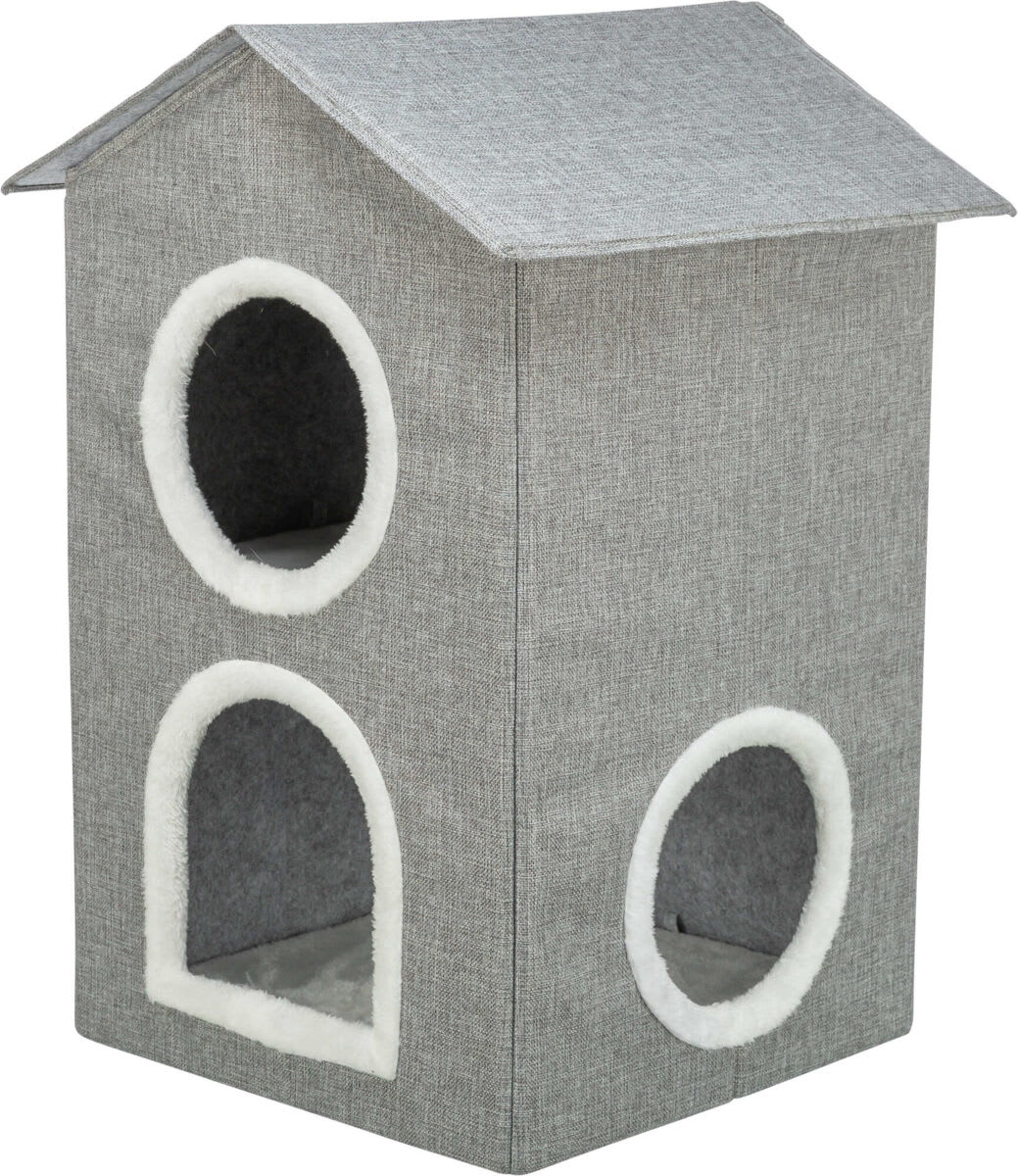 Kattehule 363111 Nora 2etg. Lysegrå Vevd 47x47x67cm