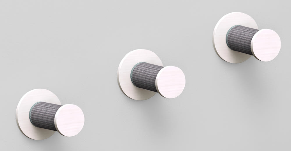 Kattemøbel 49962 Klatretrinn Til Vegg Sett 3stk Sisal/Tre ø:18x22cm