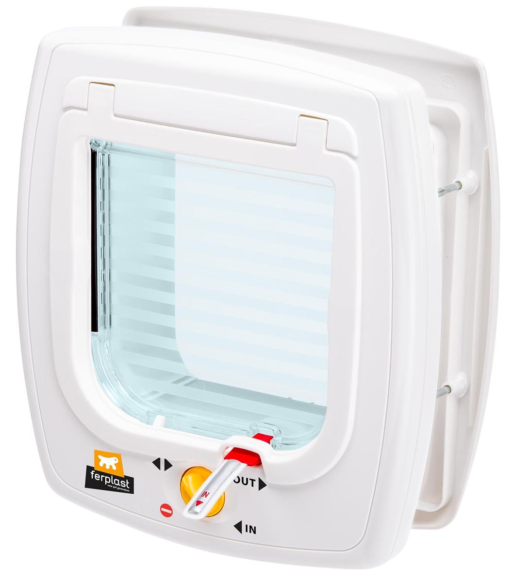 Kattedør Swing 7 4Ways Elektronisk M/Tunnel Hvit