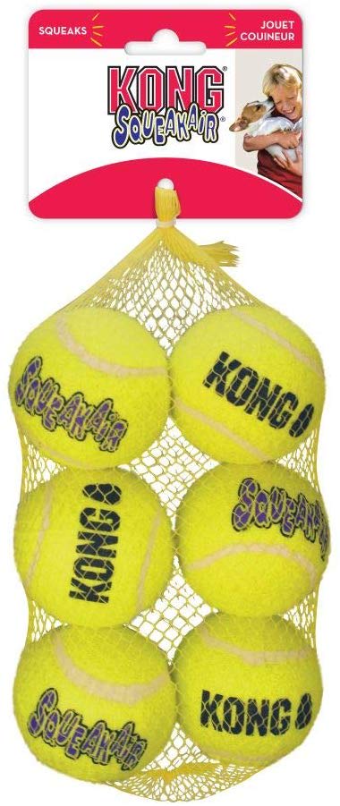 Hundeleke KONG Air Squeaker Ball M 6pk
