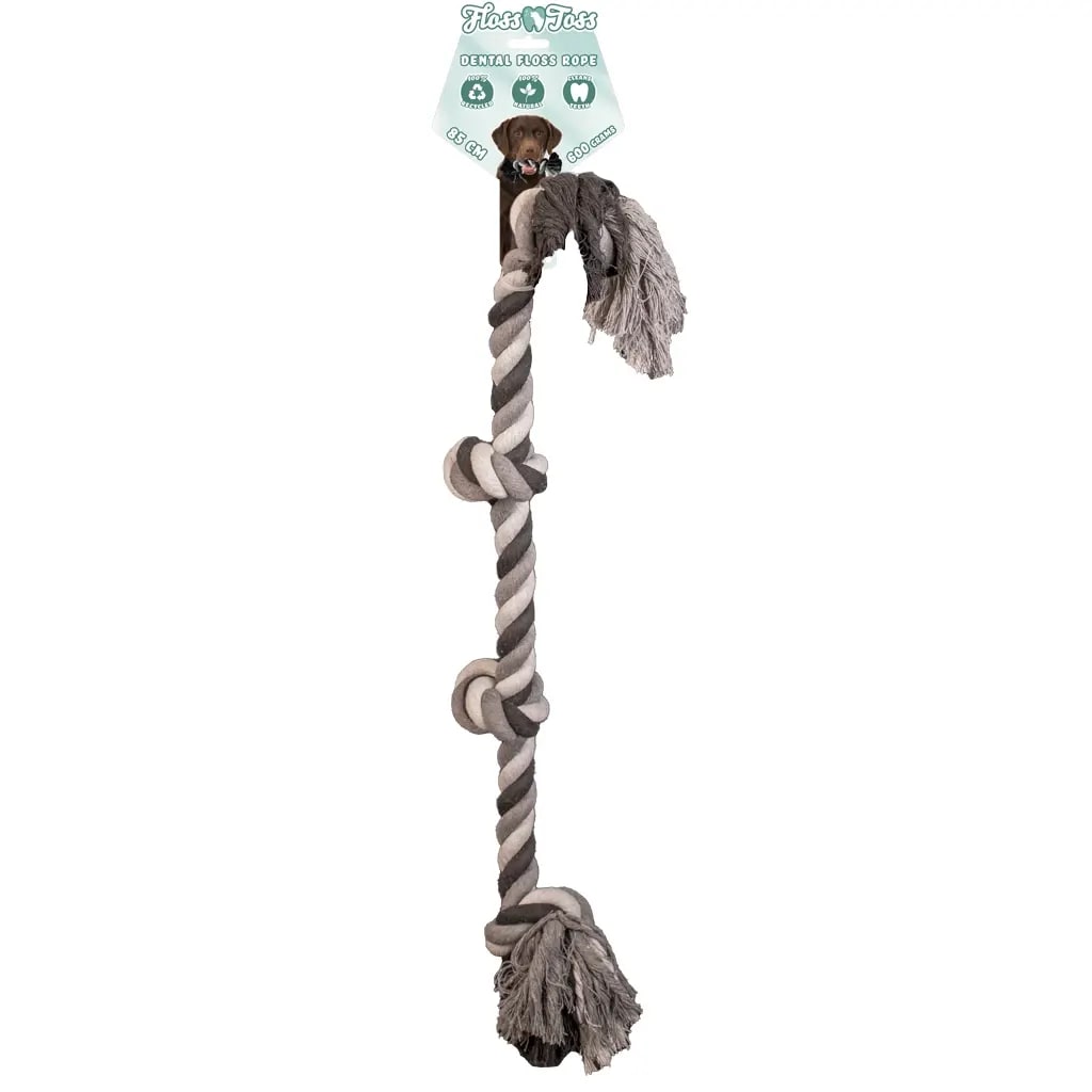 Floss Toss Dental Rope 4 Knot - 85 cm