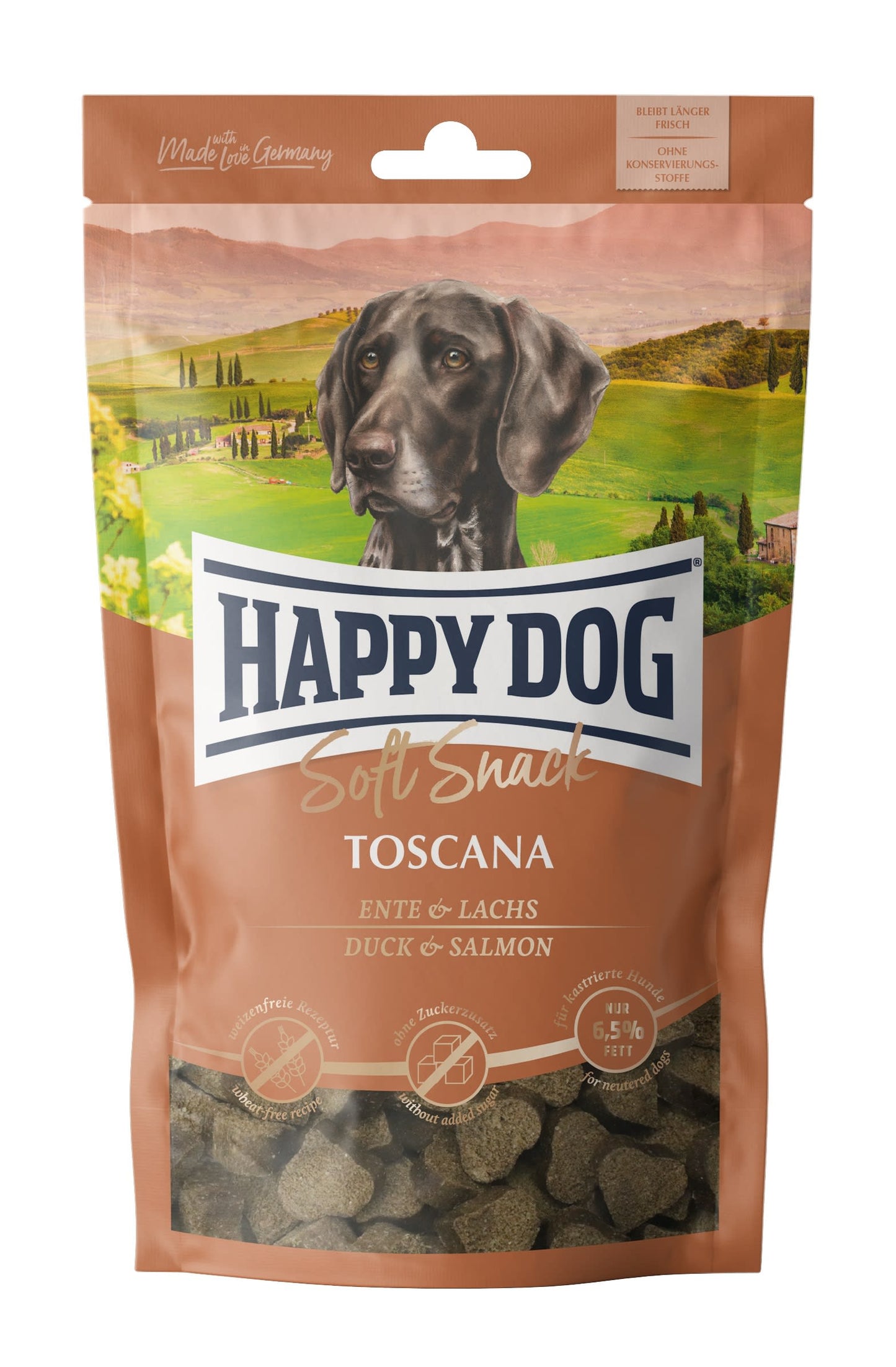 Happy Dog Soft Snack Toscana (And & Laks) 100g