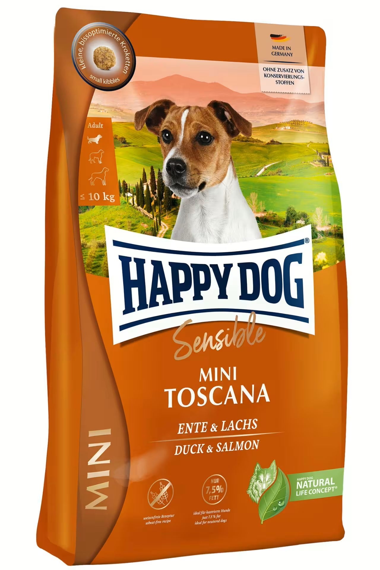 Happy Dog Sensible Mini Toscana 800g M/And & Laks