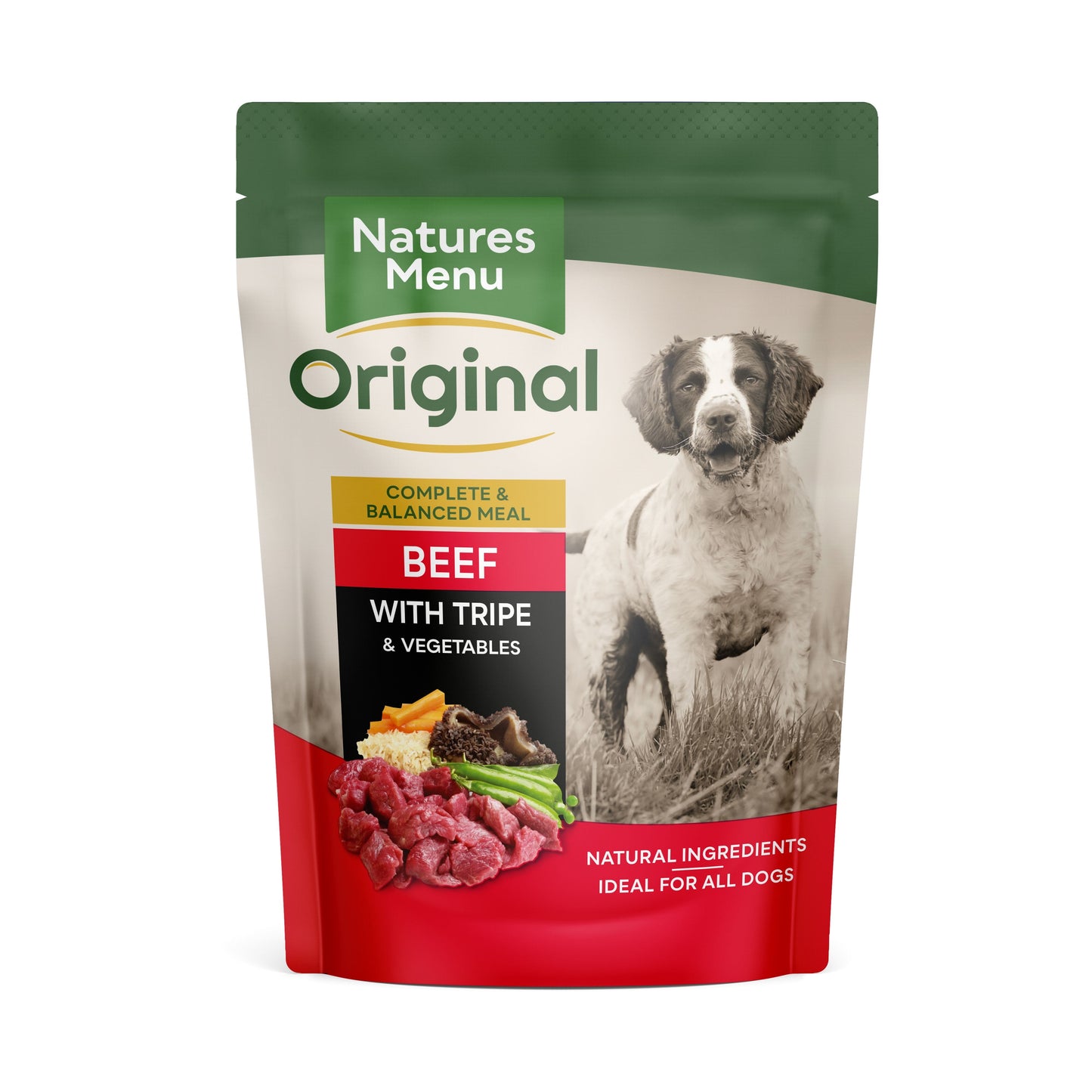 NM Pouches Hund Adult Biff og Innmat 300g (8stk) Rød