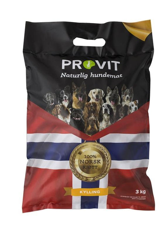 PROVIT Frossent Kylling m/vitamin 3 kg (5x3kg)