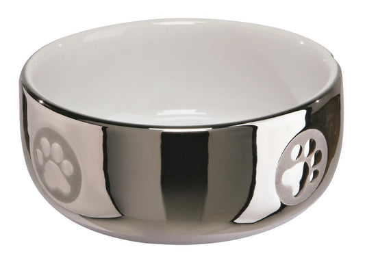 Hunde/Katteskål 24799 Keramikk Sølv/Hvit 0,3L