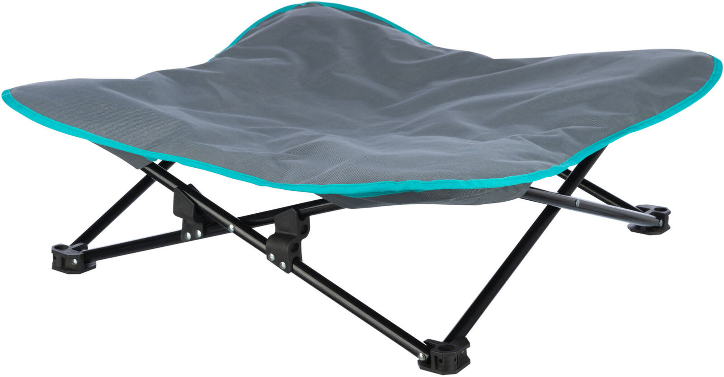 Hundeseng 28215 Camping Bed 69x20x69cm Mørk Grå/Petrol