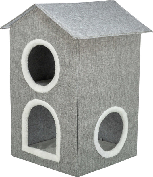 Kattehule 363111 Nora 2etg. Lysegrå Vevd 47x47x67cm