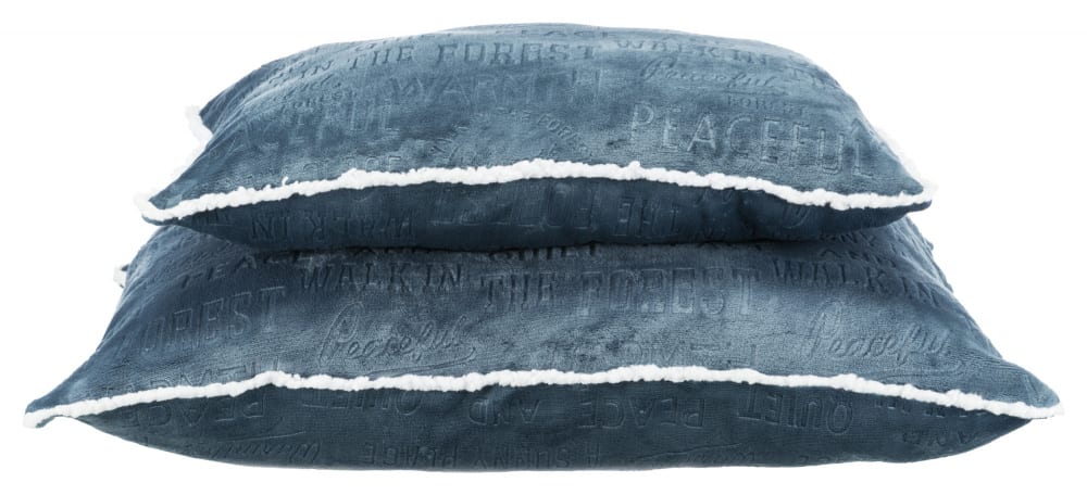 Hundepute 38021 Paul Blå/Hvit 80x60cm Plysj/Lammepels