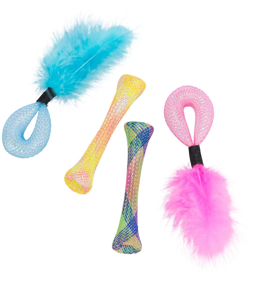 Katteleke 45490 Ass. Rør M/Bjelle Polyster/Plastikk 4stk Opptil 15cm