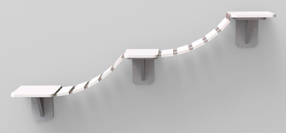 Kattemøbel 49931 Taubro Til Vegg I Tre/Sisal 150x30cm Hvit