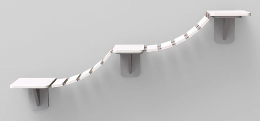 Kattemøbel 49931 Taubro Til Vegg I Tre/Sisal 150x30cm Hvit