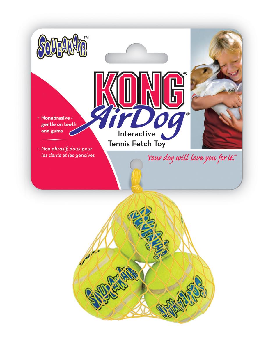 Hundeleke KONG Air Squeaker Ball XS 3pk