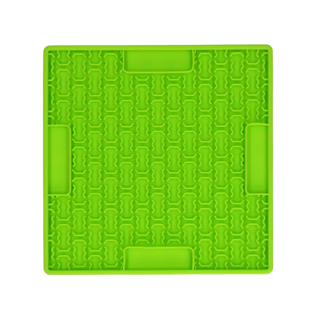Eat Slow Live Longer Lick Mat Bones Green