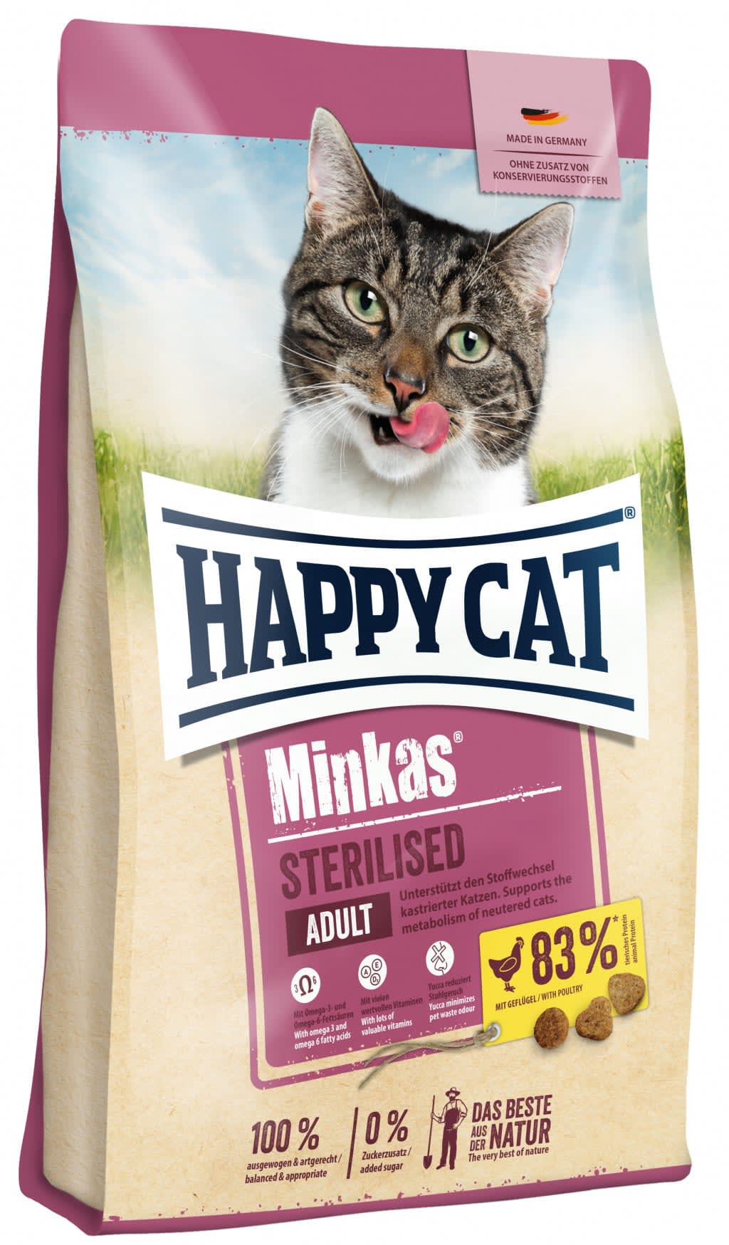 Happy Cat Minkas Sterilisert Fugl 4Kg