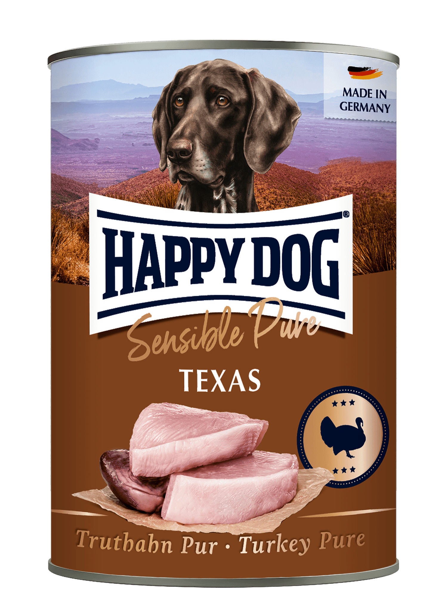 Happy Dog Boksemat Sensible Pure Texas M/Kalkun 400g
