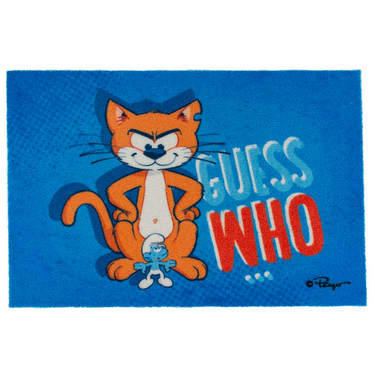 Dørmatte Azrael Smurf Hvit/Blå 60x40cm