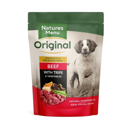 NM Pouches Hund Adult Biff og Innmat 300g (8stk) Rød